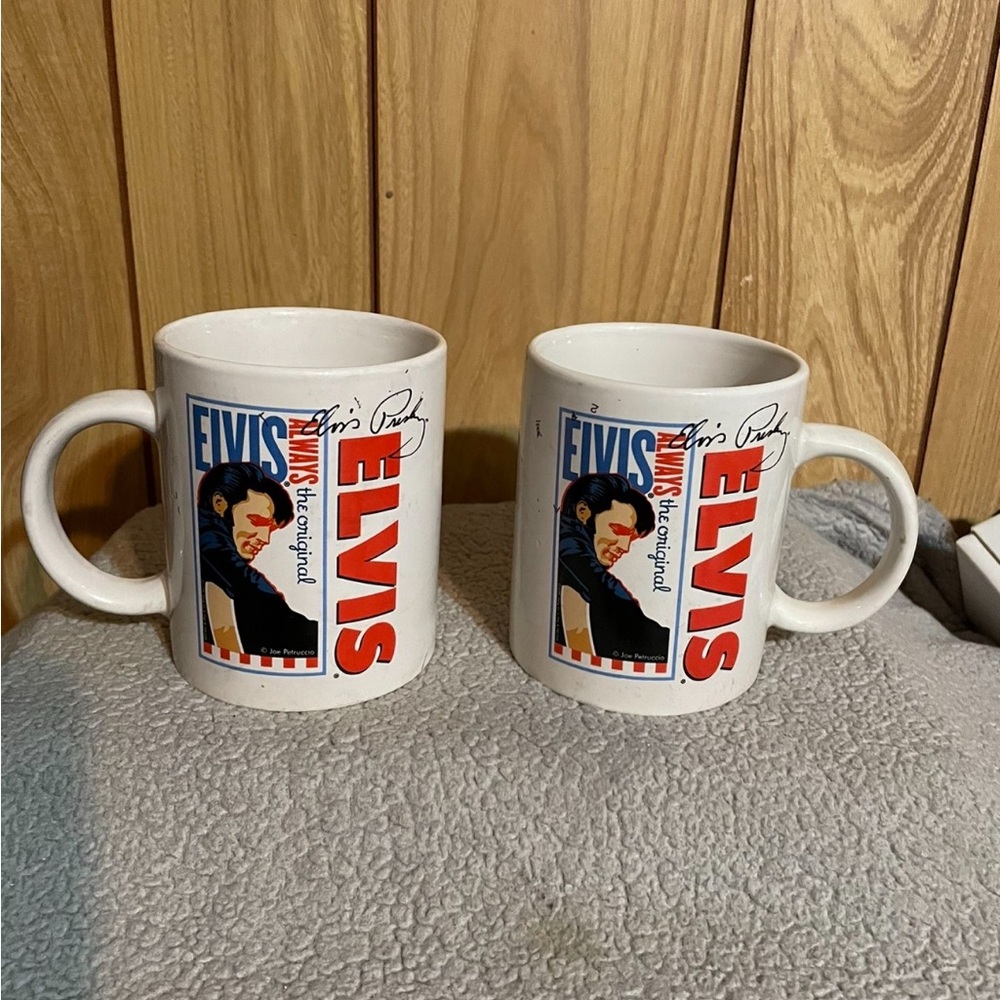 Elvis Presley White Ceramic Mug Set